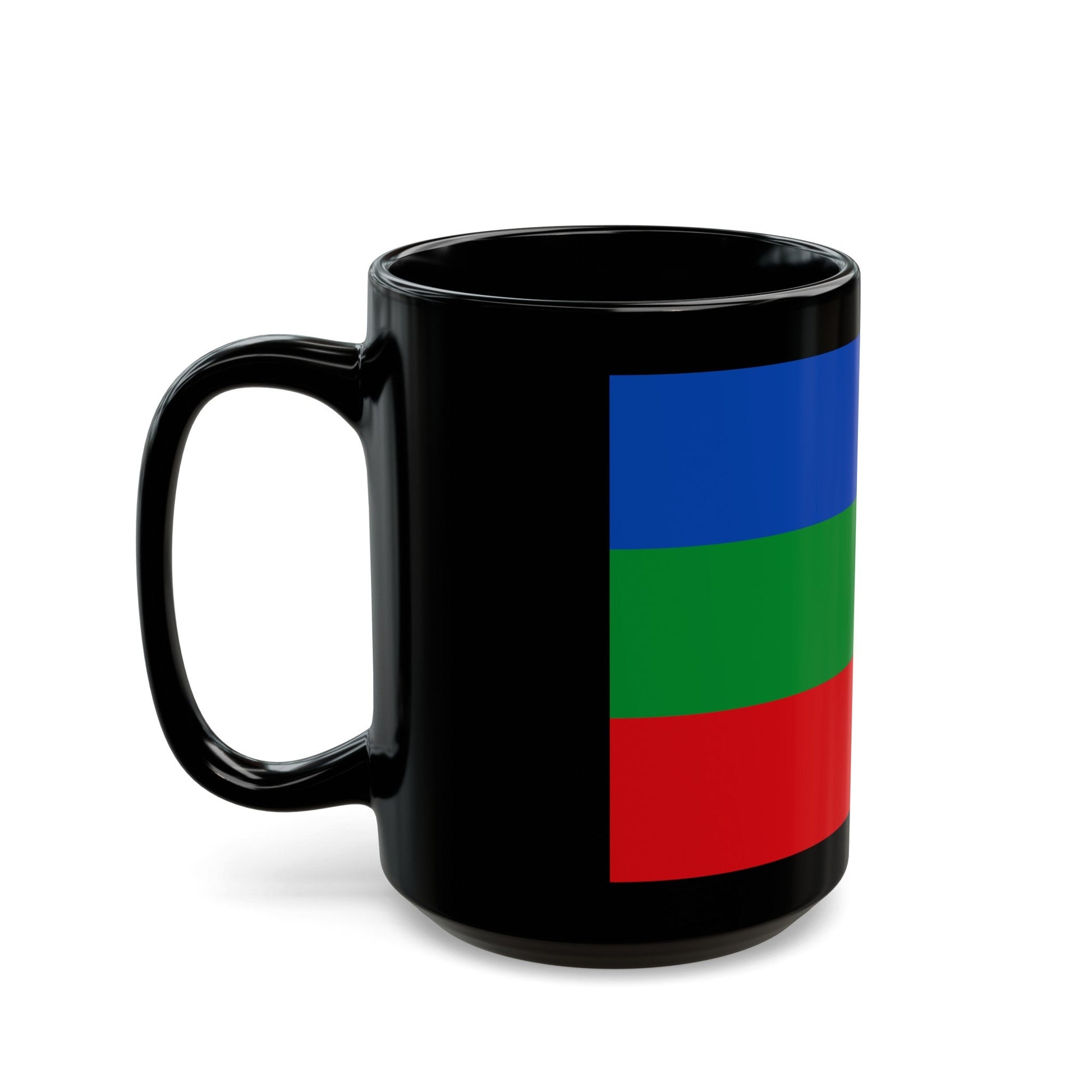 Flag of Villavicencio Meta Colombia - Black Coffee Mug-The Sticker Space