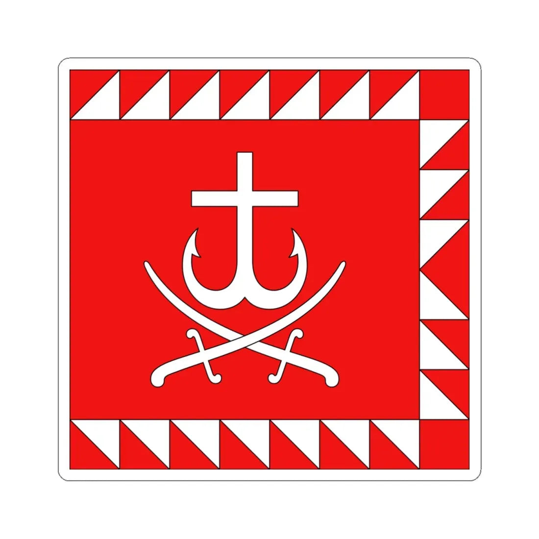 Flag of Vinnycia (Ukraine) STICKER Vinyl Kiss-Cut Decal 4 Inch White - The Sticker Space