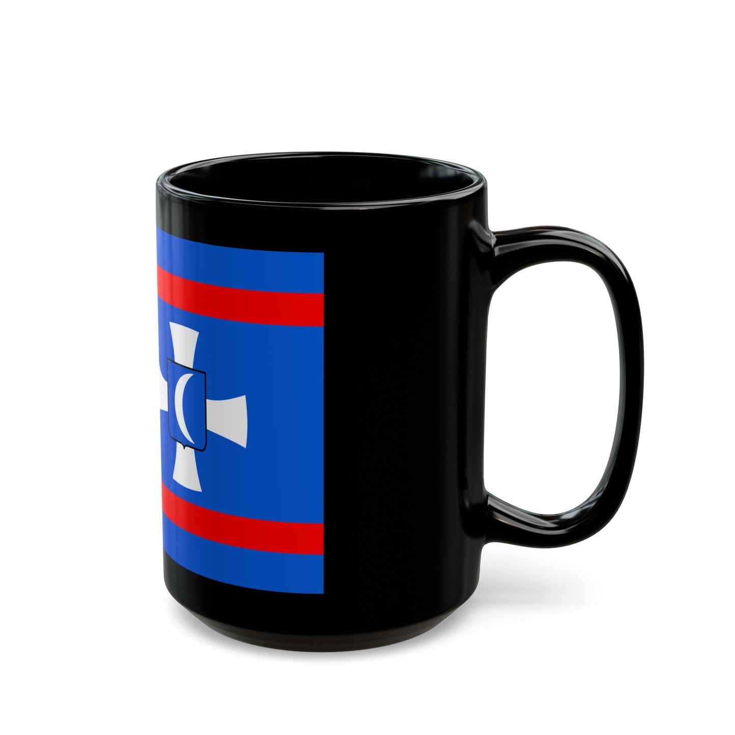 Flag of Vinnytsia Oblast Ukraine - Black Coffee Mug-The Sticker Space