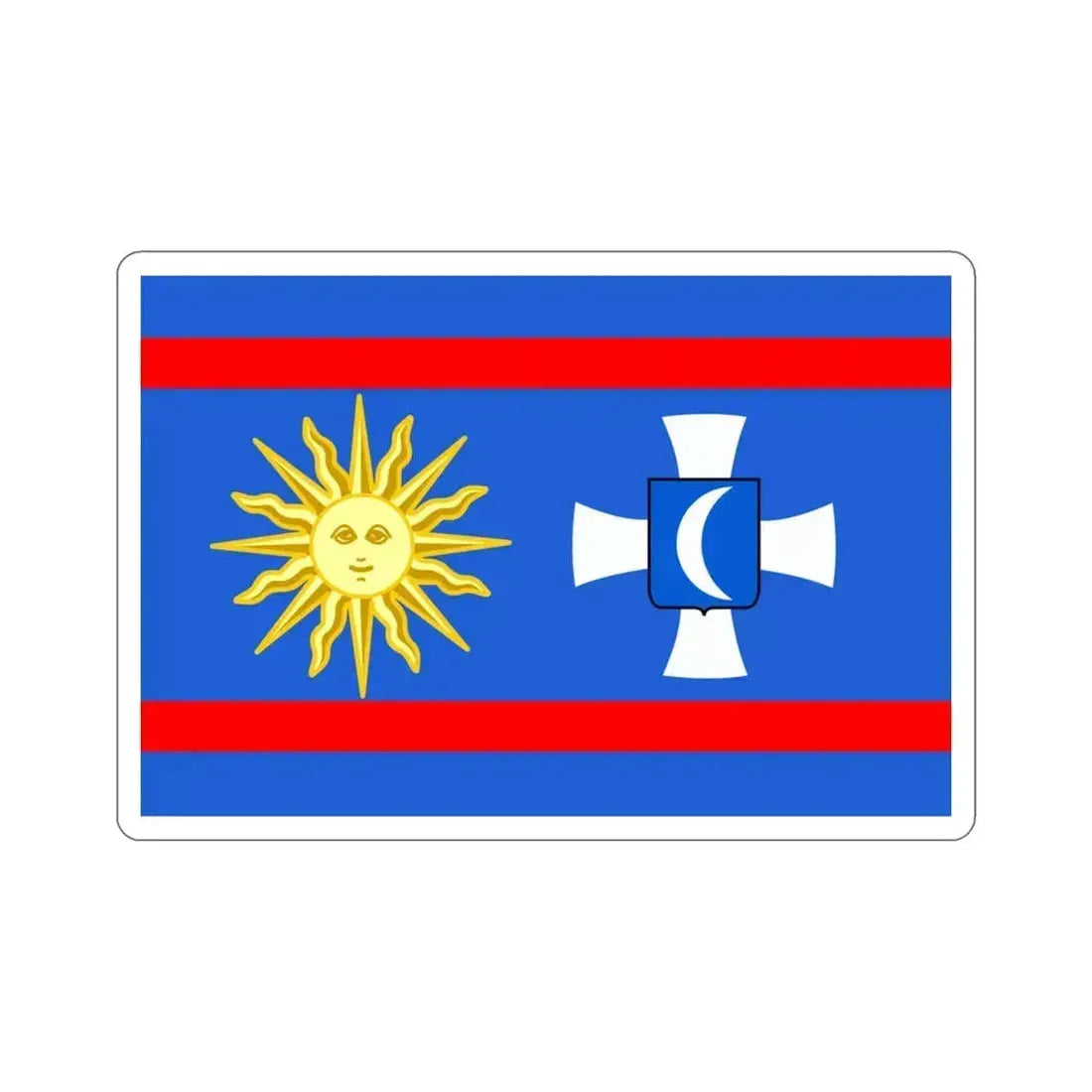 Flag of Vinnytsia Oblast Ukraine STICKER Vinyl Die-Cut Decal 3 Inch - The Sticker Space