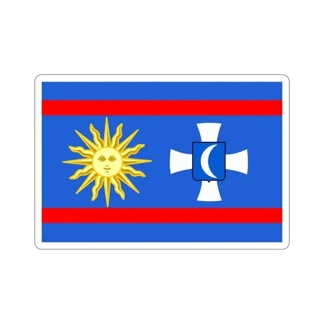 Flag of Vinnytsia Oblast Ukraine STICKER Vinyl Die-Cut Decal 4 Inch - The Sticker Space