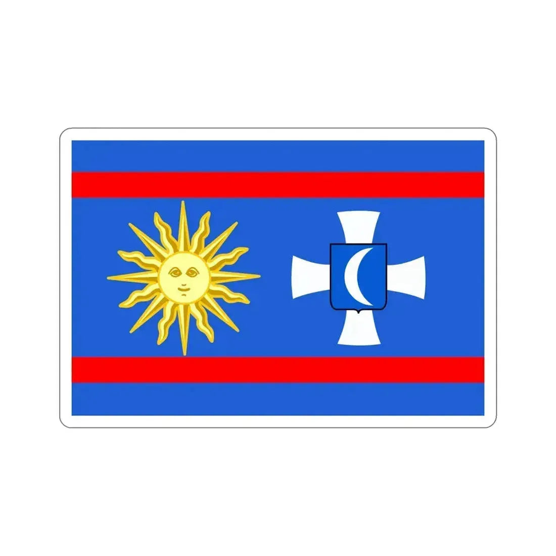 Flag of Vinnytsia Oblast Ukraine STICKER Vinyl Die-Cut Decal 5 Inch - The Sticker Space