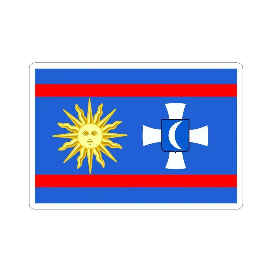 Flag of Vinnytsia Oblast Ukraine STICKER Vinyl Die-Cut Decal 6 Inch - The Sticker Space