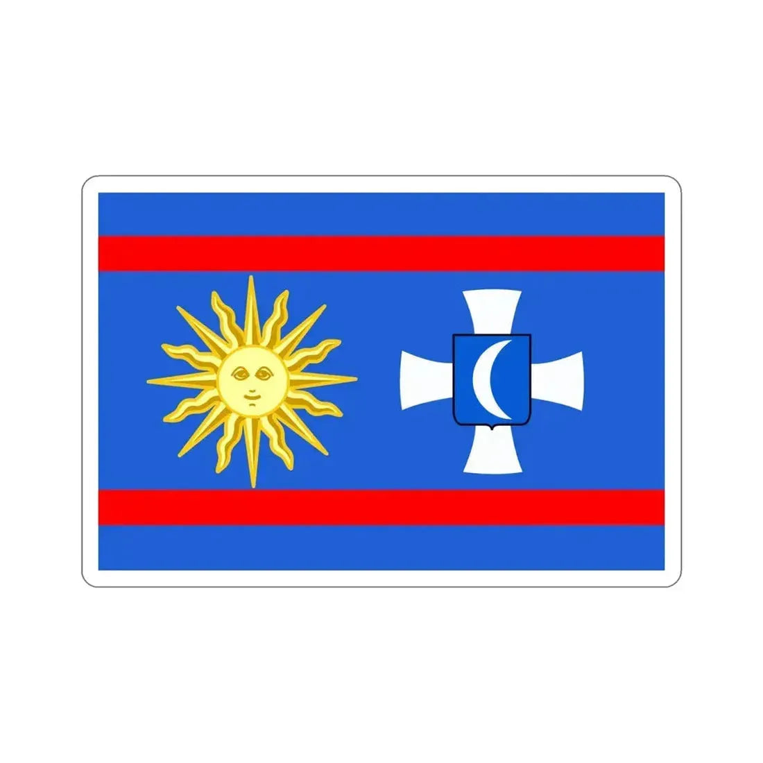 Flag of Vinnytsia Oblast Ukraine STICKER Vinyl Die-Cut Decal - The Sticker Space