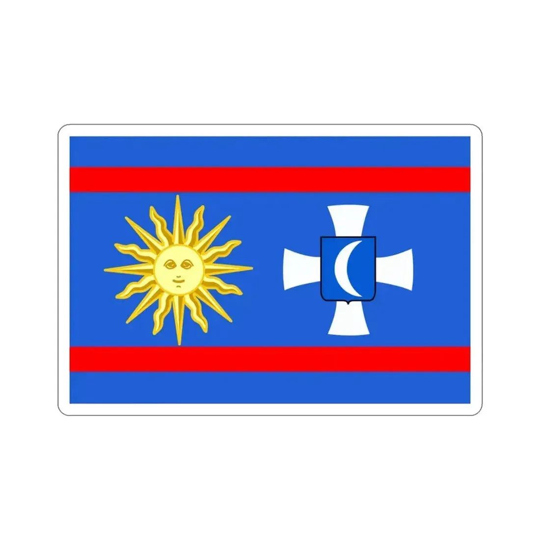 Flag of Vinnytsia Oblast Ukraine STICKER Vinyl Die-Cut Decal - The Sticker Space