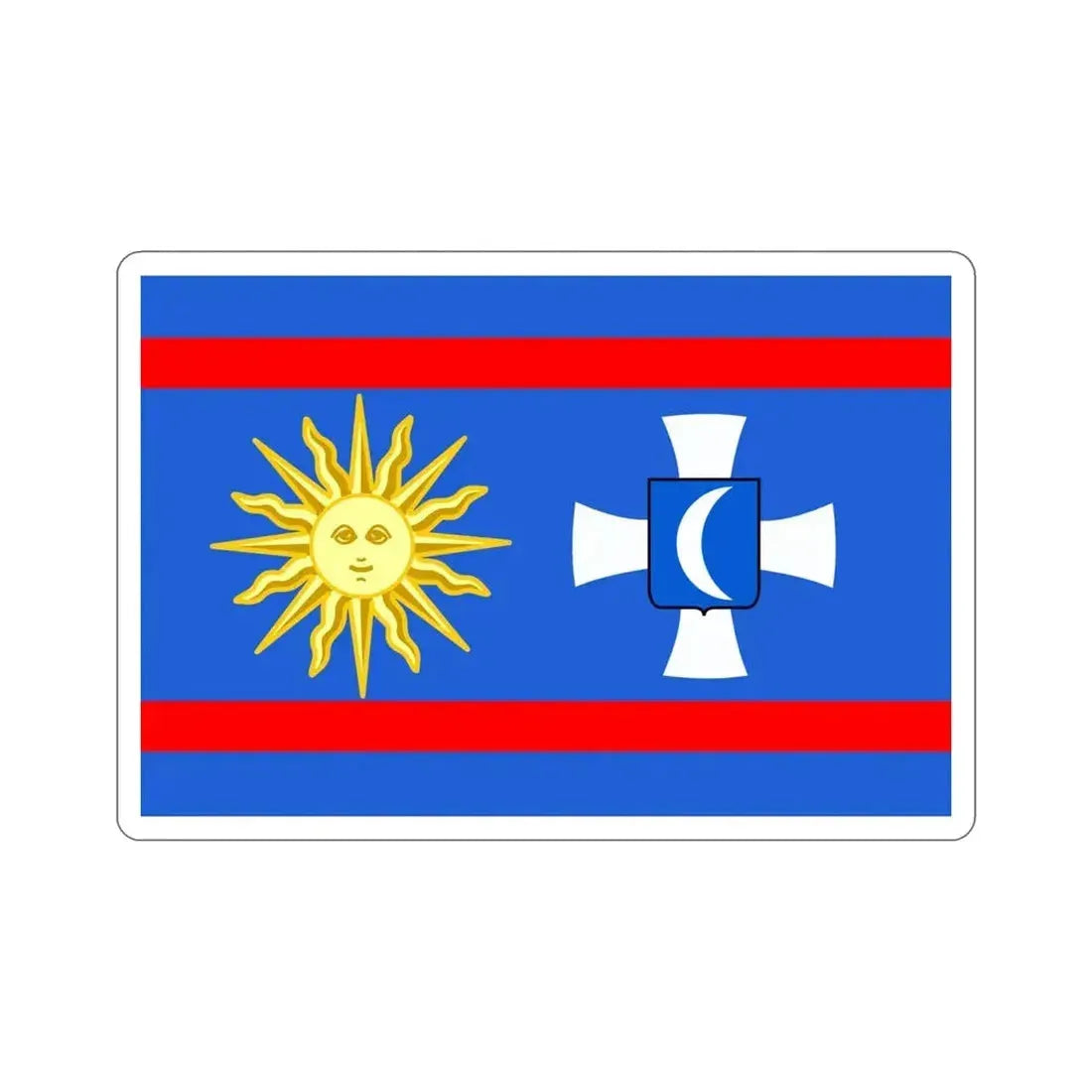 Flag of Vinnytsia Oblast Ukraine STICKER Vinyl Die-Cut Decal - The Sticker Space