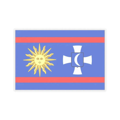 Flag of Vinnytsia Oblast Ukraine - STICKER Vinyl Kiss-Cut Decal 2 Inch Transparent - The Sticker Space