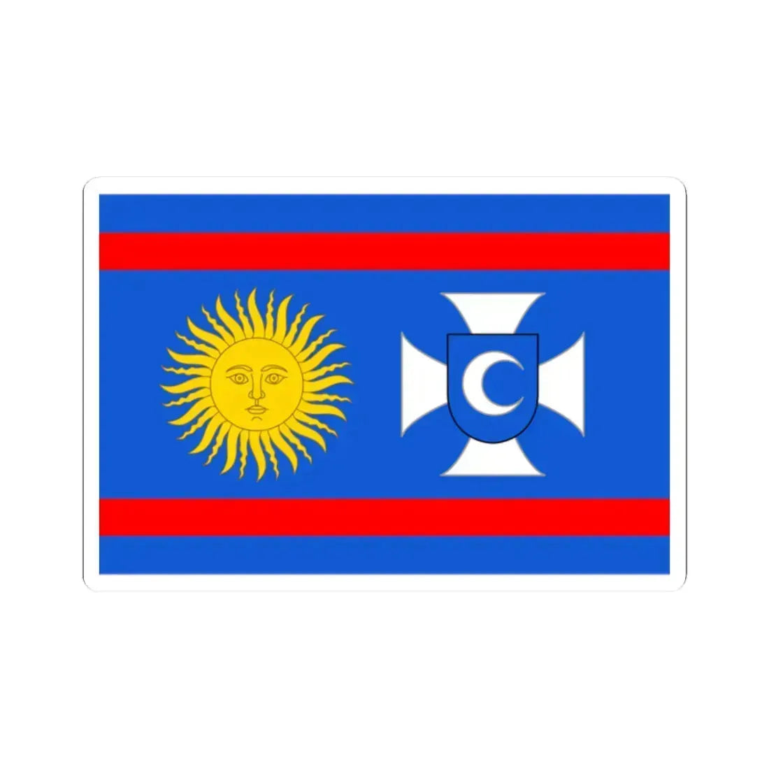 Flag of Vinnytsia Oblast (Ukraine) STICKER Vinyl Kiss-Cut Decal 2 Inch White - The Sticker Space