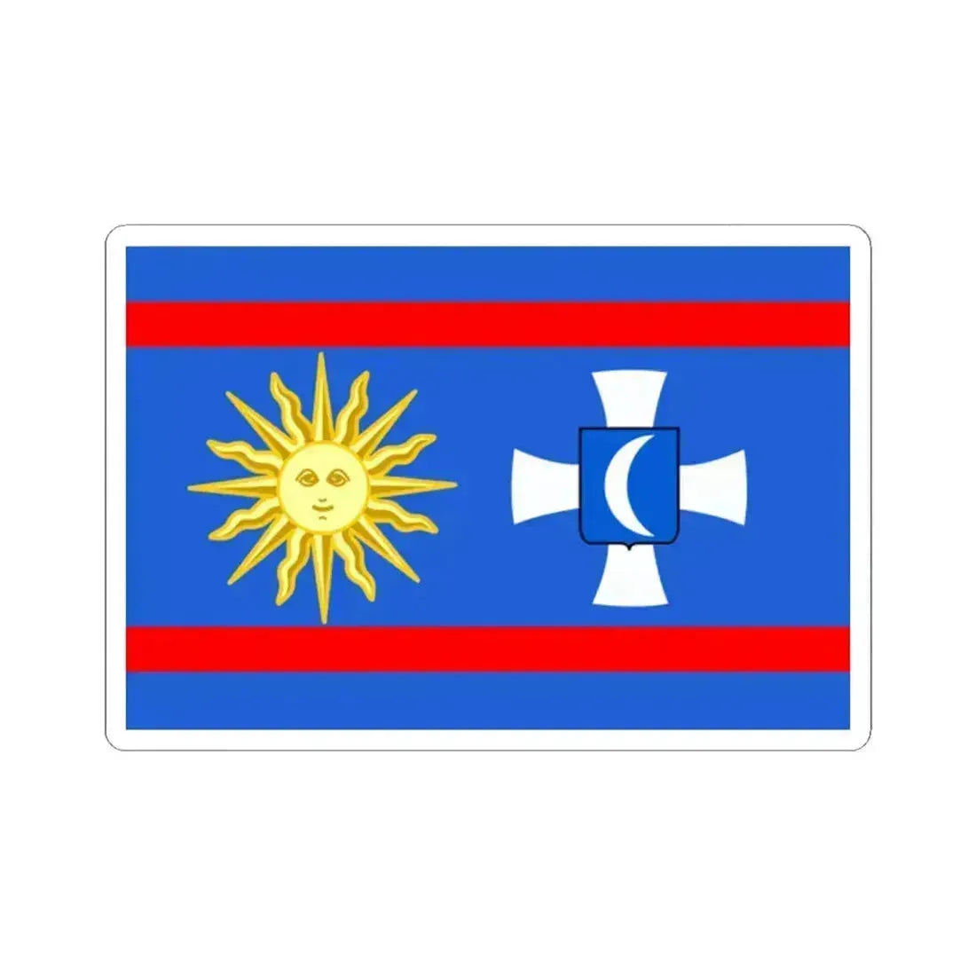 Flag of Vinnytsia Oblast Ukraine - STICKER Vinyl Kiss-Cut Decal 2 Inch White - The Sticker Space