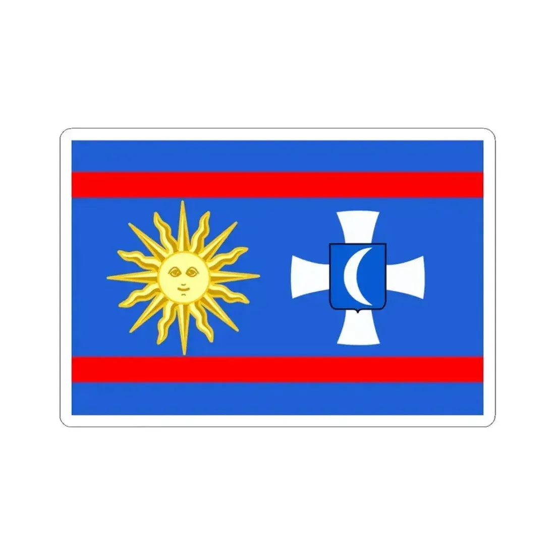 Flag of Vinnytsia Oblast Ukraine - STICKER Vinyl Kiss-Cut Decal 3 Inch White - The Sticker Space
