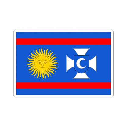 Flag of Vinnytsia Oblast (Ukraine) STICKER Vinyl Kiss-Cut Decal 4 Inch White - The Sticker Space