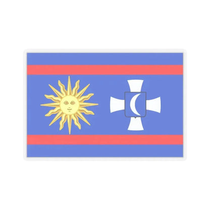 Flag of Vinnytsia Oblast Ukraine - STICKER Vinyl Kiss-Cut Decal 6 Inch Transparent - The Sticker Space