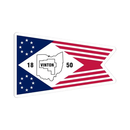 Flag of Vinton County Ohio (United States) STICKER Vinyl Kiss-Cut Decal 3 Inch White - The Sticker Space