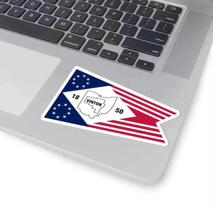 Flag of Vinton County Ohio (United States) STICKER Vinyl Kiss-Cut Decal - The Sticker Space