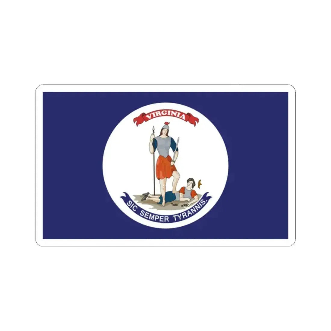 Flag of Virginia 1861-1865 (United States) STICKER Vinyl Kiss-Cut Decal 2 Inch White - The Sticker Space