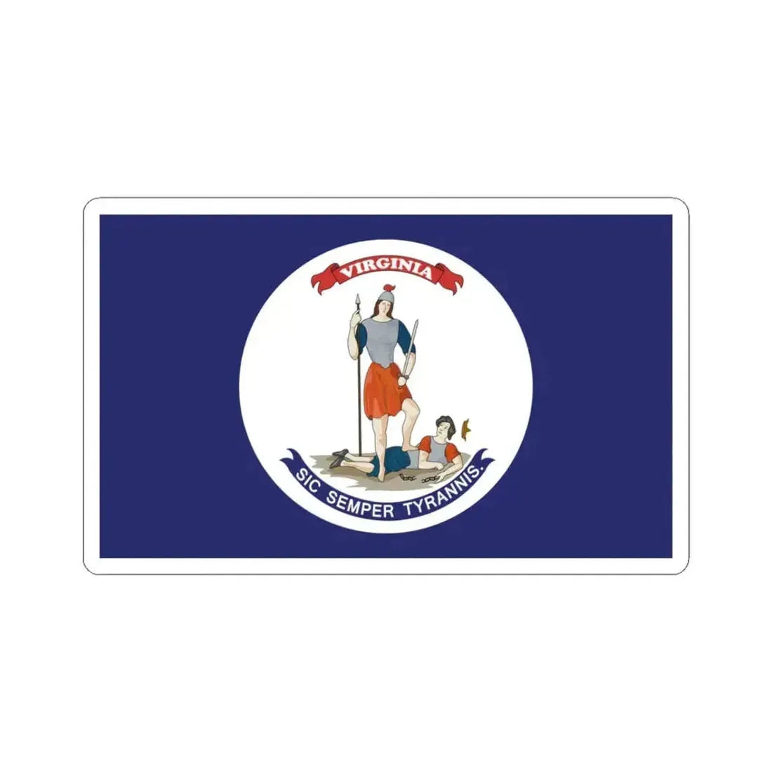 Flag of Virginia 1861-1865 (United States) STICKER Vinyl Kiss-Cut Decal 3 Inch White - The Sticker Space
