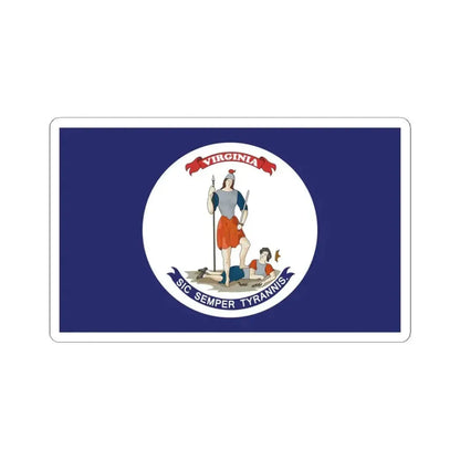 Flag of Virginia 1861-1865 (United States) STICKER Vinyl Kiss-Cut Decal 4 Inch White - The Sticker Space