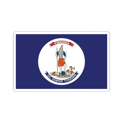 Flag of Virginia 1861-1865 (United States) STICKER Vinyl Kiss-Cut Decal 6 Inch White - The Sticker Space