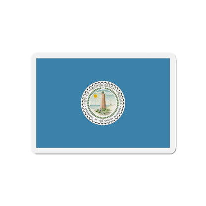 Flag of Virginia Beach Virginia - Die-Cut Magnet-4" x 4"-The Sticker Space