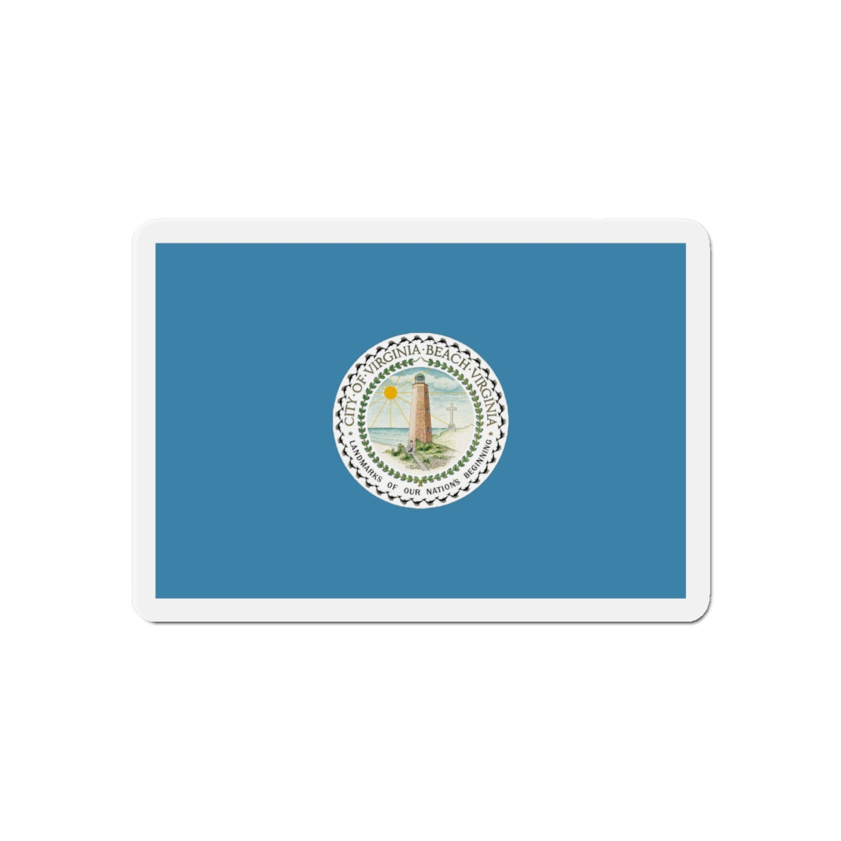 Flag of Virginia Beach Virginia - Die-Cut Magnet-6 × 6"-The Sticker Space