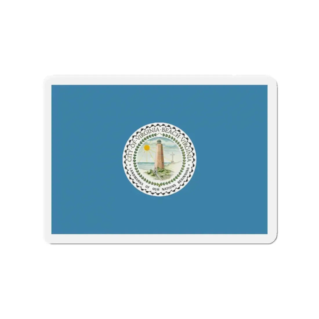 Flag of Virginia Beach Virginia - Refrigerator Magnet 2 Inch - The Sticker Space