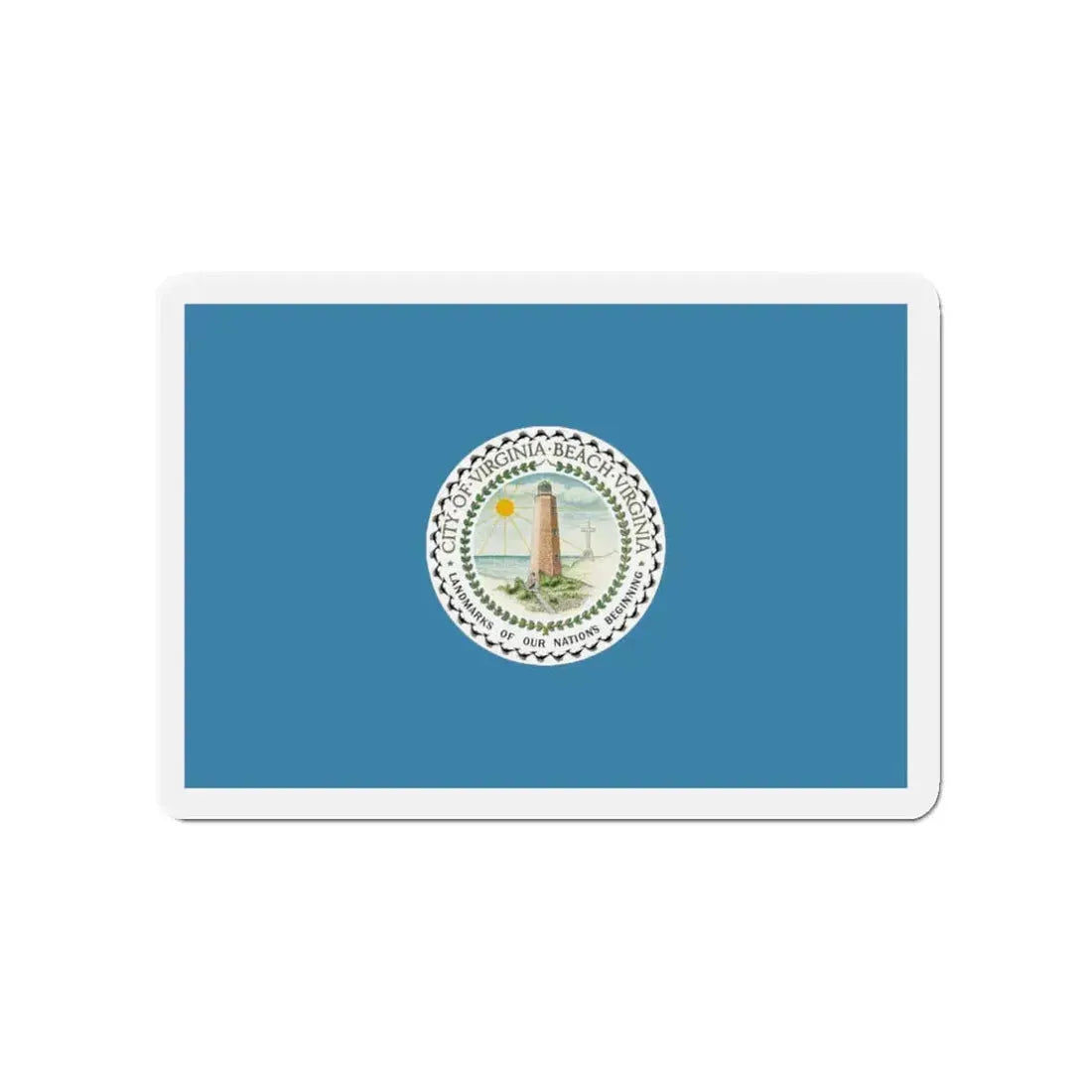 Flag of Virginia Beach Virginia - Refrigerator Magnet 3 Inch - The Sticker Space