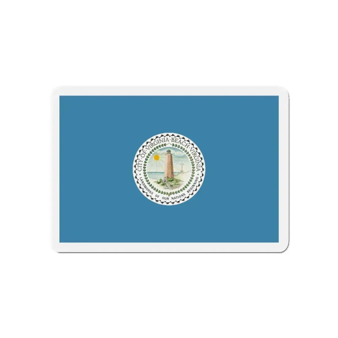 Flag of Virginia Beach Virginia - Refrigerator Magnet 4 Inch - The Sticker Space