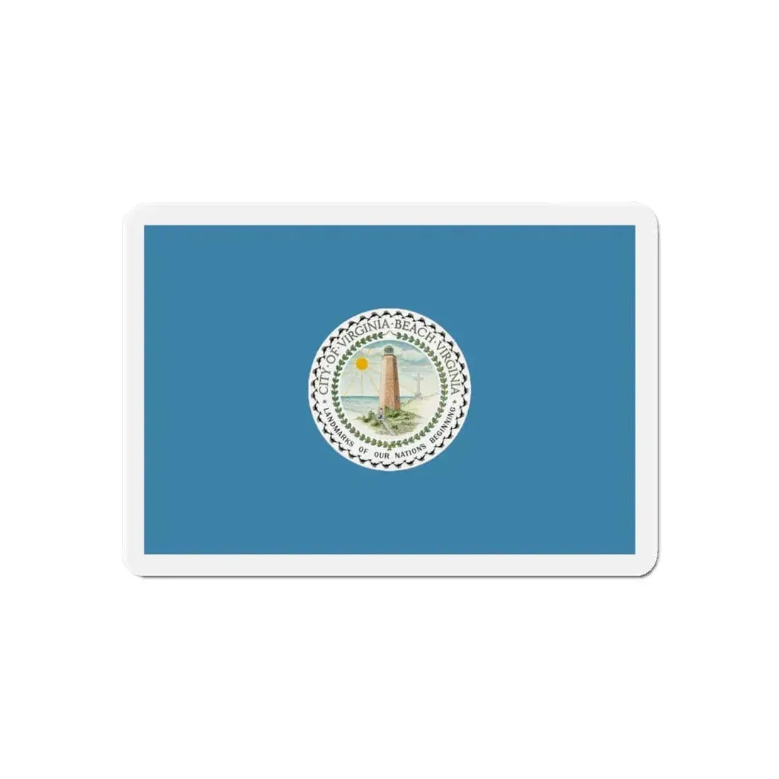 Flag of Virginia Beach Virginia - Refrigerator Magnet 6 Inch - The Sticker Space