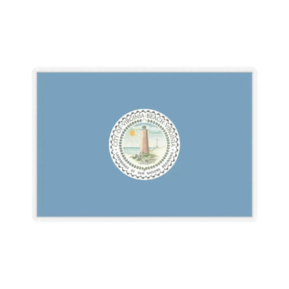 Flag of Virginia Beach, Virginia - STICKER Vinyl Kiss-Cut Decal 2 Inch Transparent - The Sticker Space