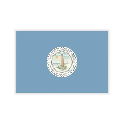 Flag of Virginia Beach, Virginia - STICKER Vinyl Kiss-Cut Decal 3 Inch Transparent - The Sticker Space