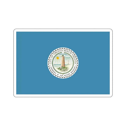 Flag of Virginia Beach, Virginia - STICKER Vinyl Kiss-Cut Decal 3 Inch White - The Sticker Space