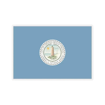 Flag of Virginia Beach, Virginia - STICKER Vinyl Kiss-Cut Decal 4 Inch Transparent - The Sticker Space