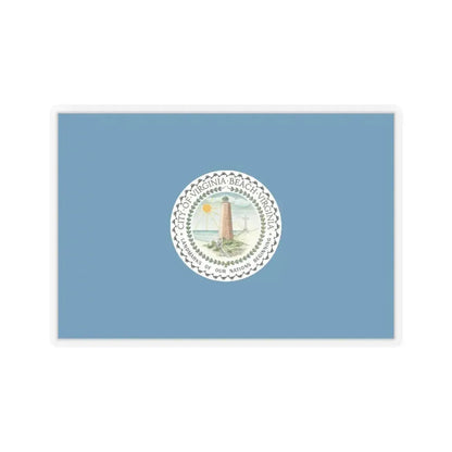 Flag of Virginia Beach, Virginia - STICKER Vinyl Kiss-Cut Decal 6 Inch Transparent - The Sticker Space