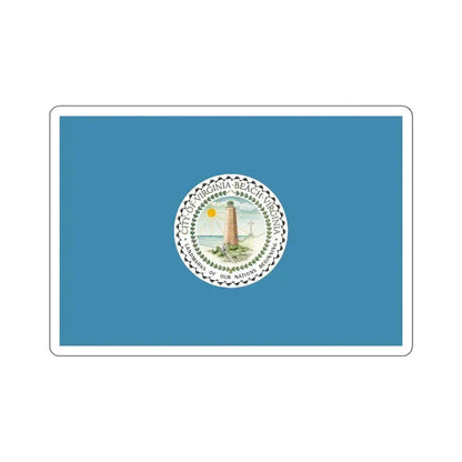 Flag of Virginia Beach, Virginia - STICKER Vinyl Kiss-Cut Decal 6 Inch White - The Sticker Space
