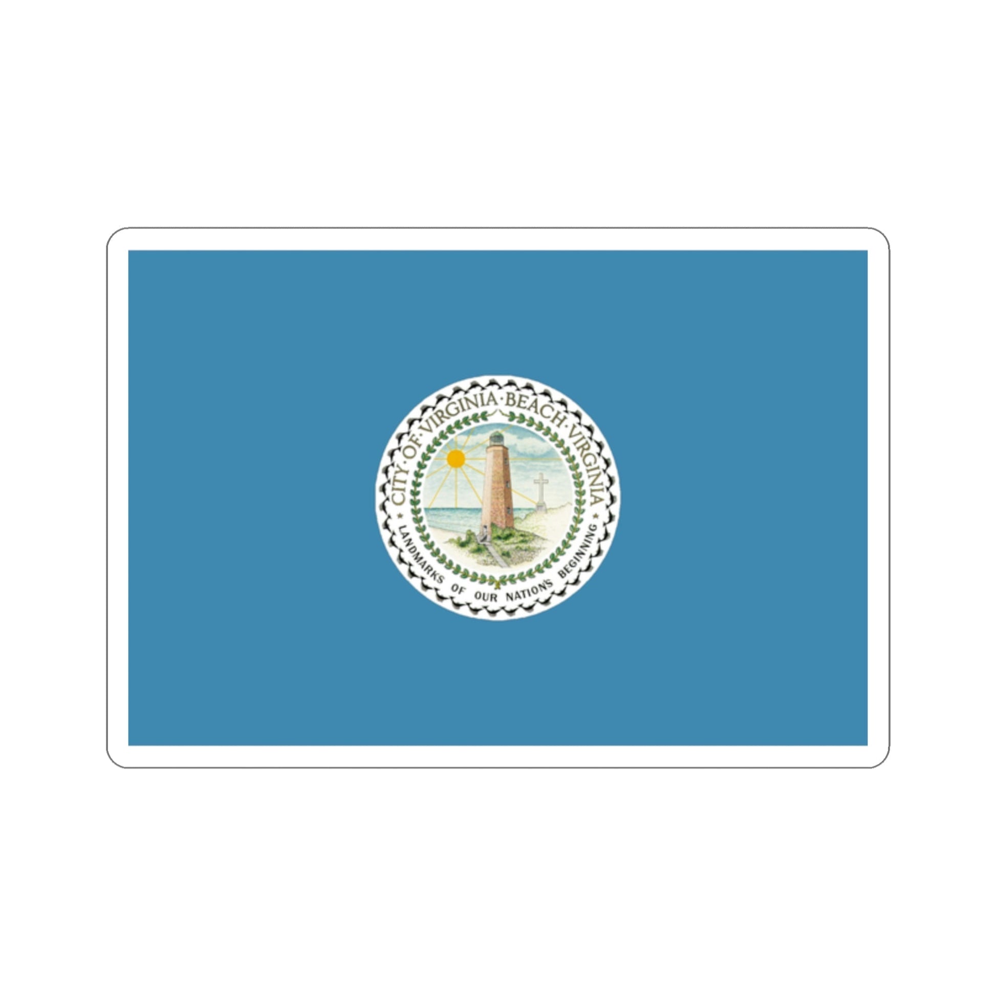 Flag of Virginia Beach Virginia USA STICKER Vinyl Die-Cut Decal-2 Inch-The Sticker Space