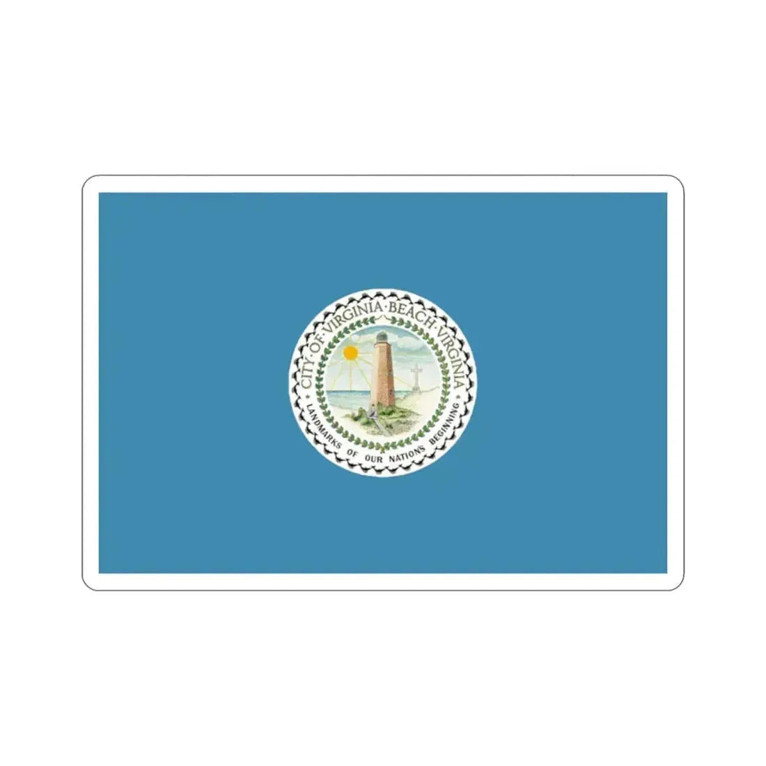 Flag of Virginia Beach Virginia USA STICKER Vinyl Die-Cut Decal 2 Inch - The Sticker Space