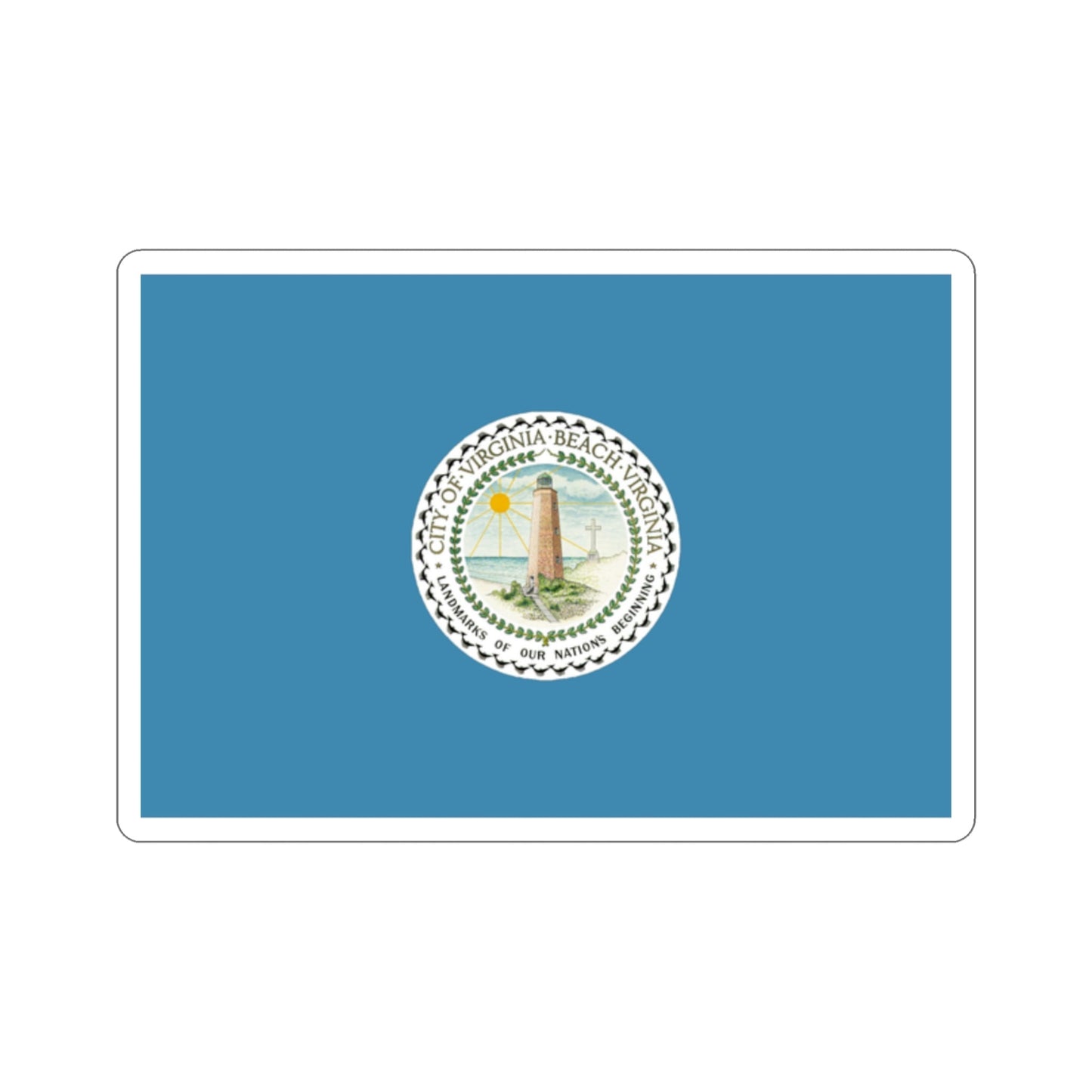 Flag of Virginia Beach Virginia USA STICKER Vinyl Die-Cut Decal-2 Inch-The Sticker Space