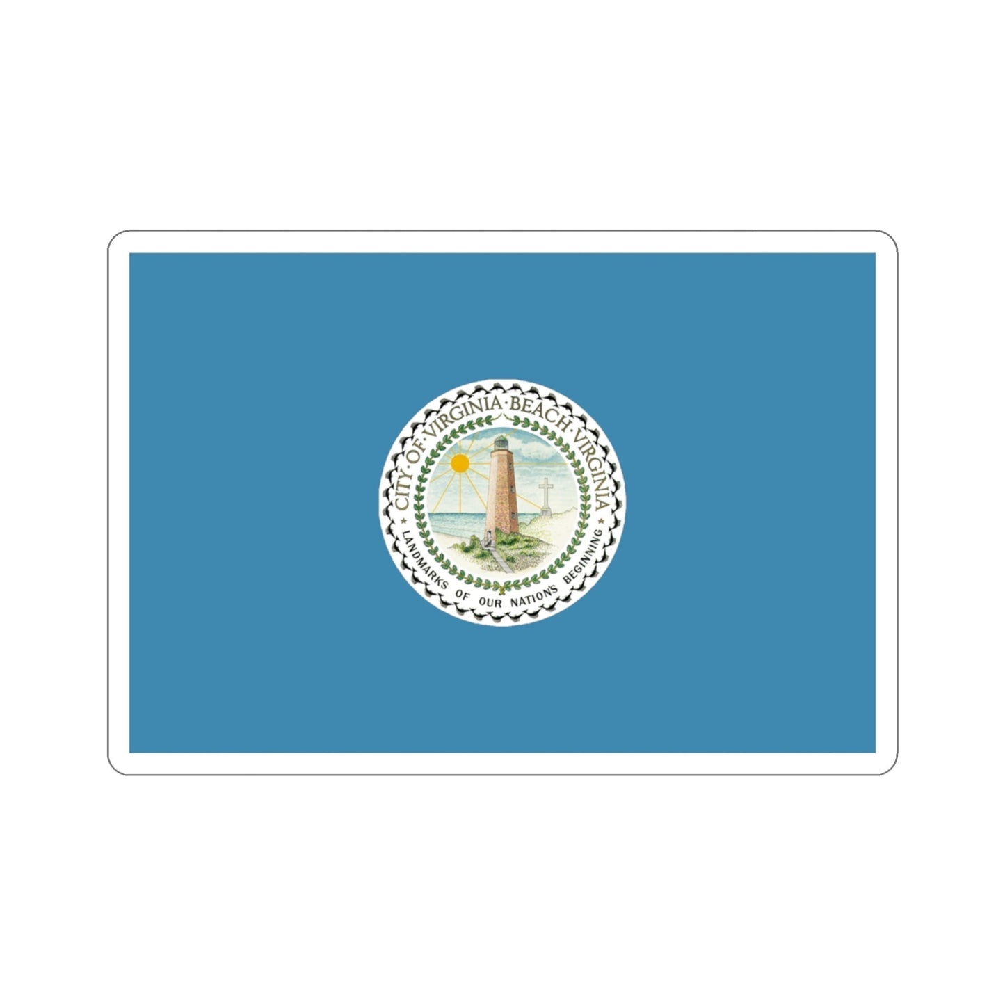 Flag of Virginia Beach Virginia USA STICKER Vinyl Die-Cut Decal-3 Inch-The Sticker Space