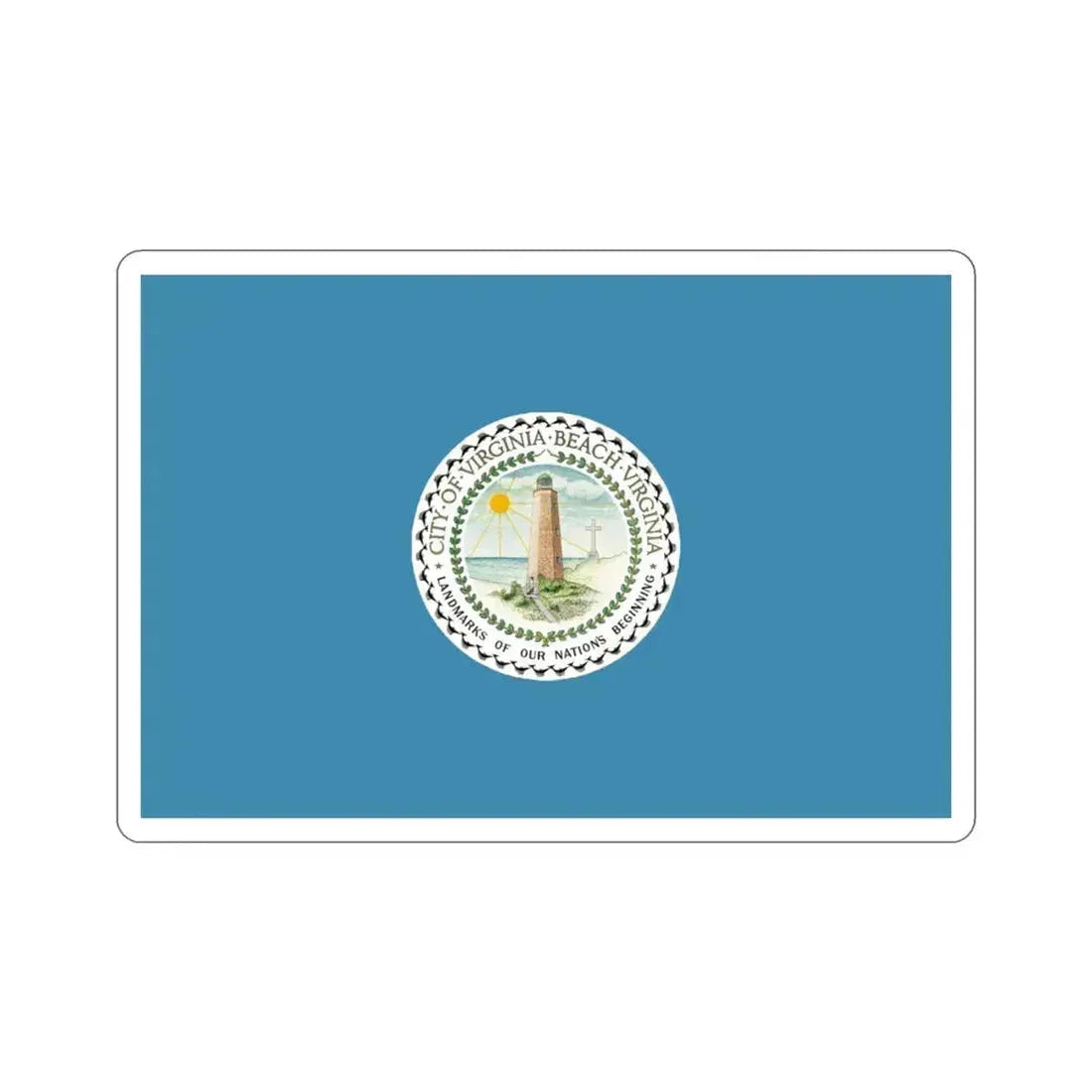 Flag of Virginia Beach Virginia USA STICKER Vinyl Die-Cut Decal 3 Inch - The Sticker Space