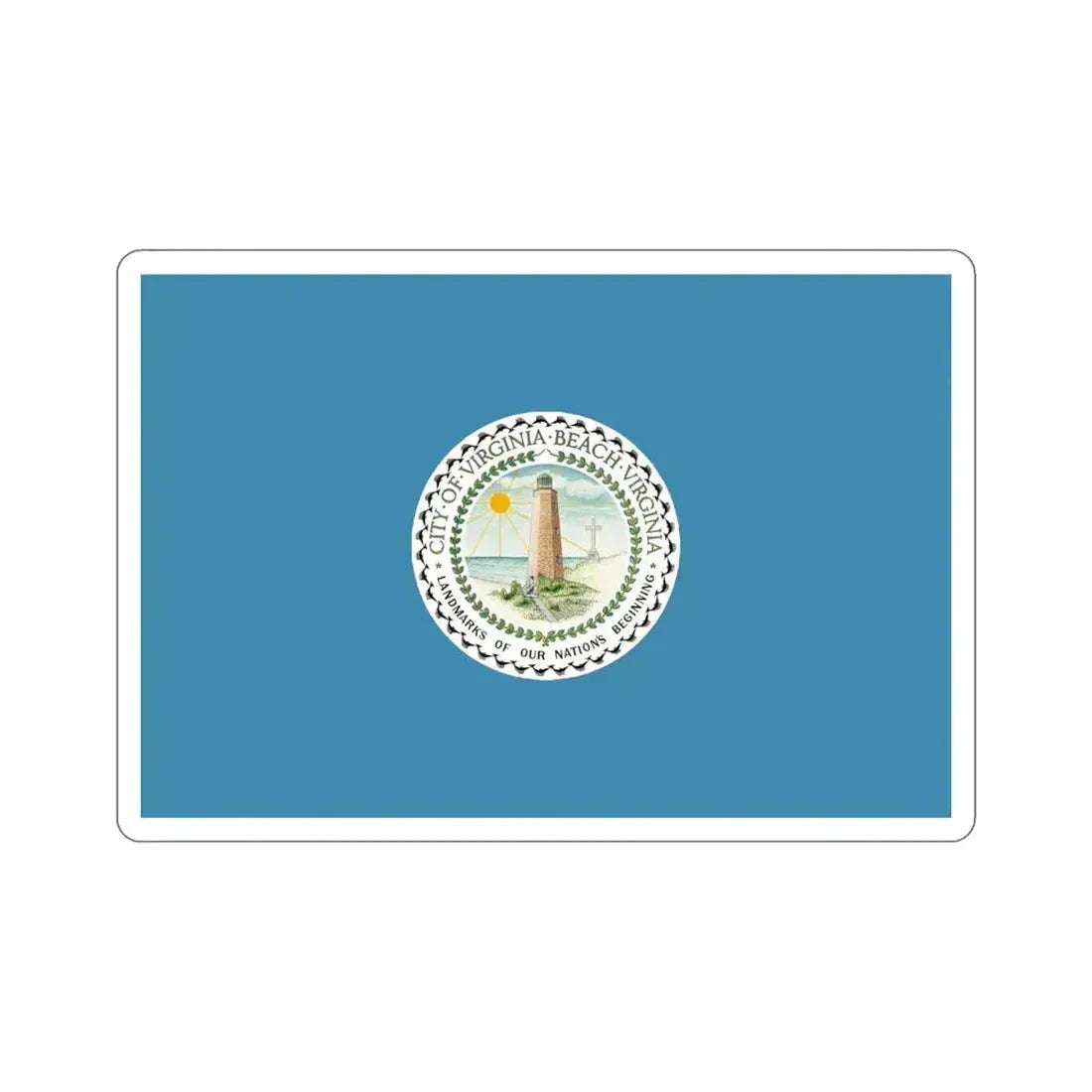 Flag of Virginia Beach Virginia USA STICKER Vinyl Die-Cut Decal 4 Inch - The Sticker Space