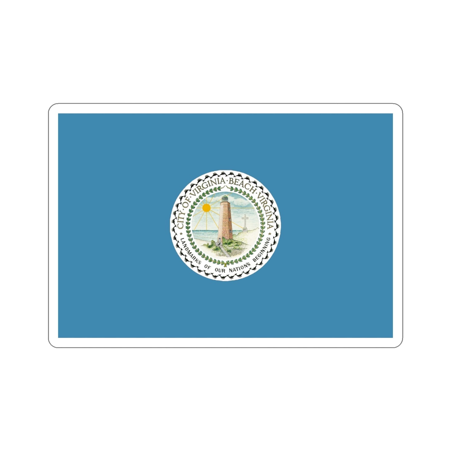 Flag of Virginia Beach Virginia USA STICKER Vinyl Die-Cut Decal-5 Inch-The Sticker Space