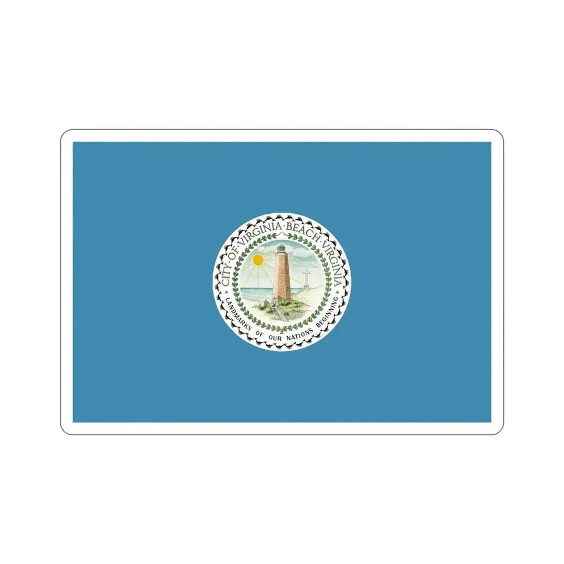 Flag of Virginia Beach Virginia USA STICKER Vinyl Die-Cut Decal 5 Inch - The Sticker Space