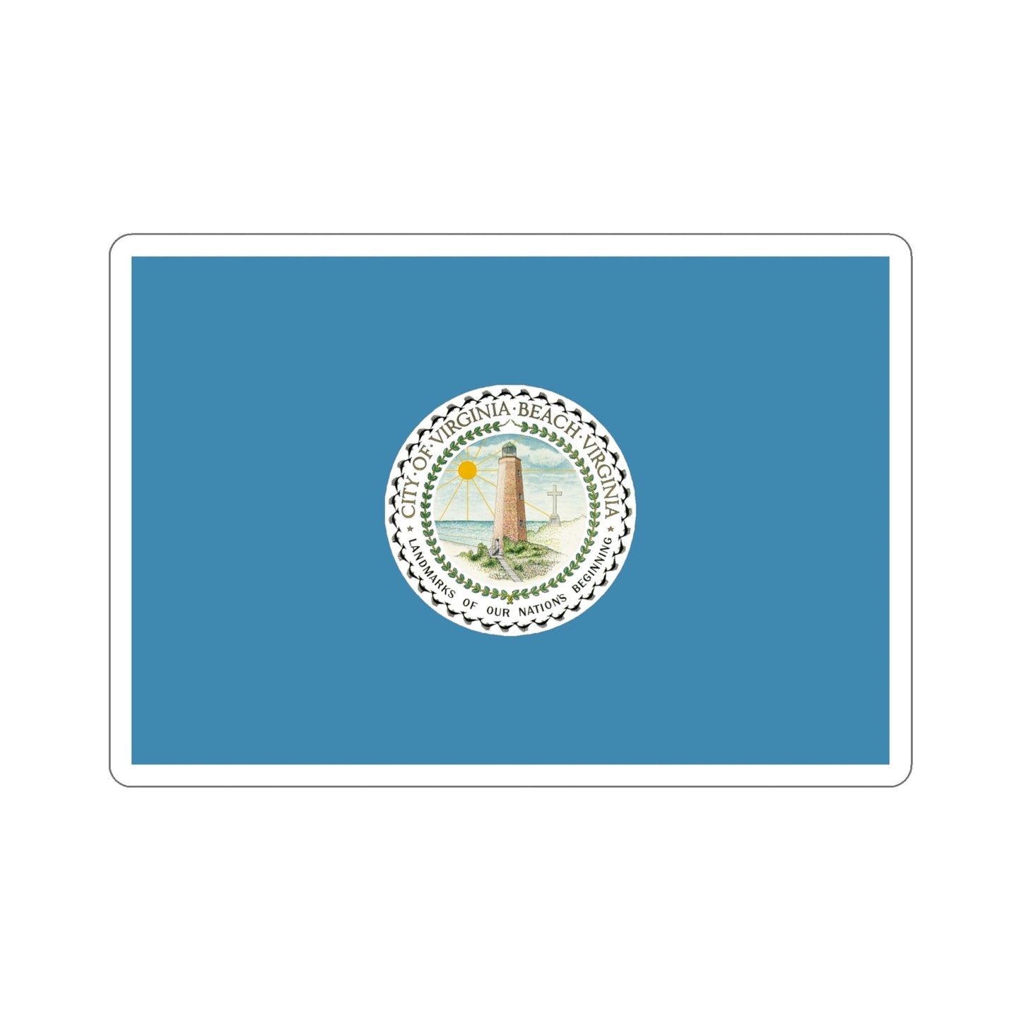 Flag of Virginia Beach Virginia USA STICKER Vinyl Die-Cut Decal-6 Inch-The Sticker Space