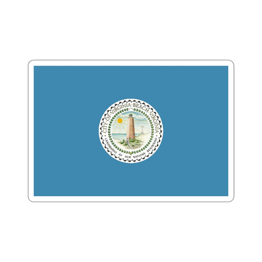 Flag of Virginia Beach Virginia USA STICKER Vinyl Die-Cut Decal-6 Inch-The Sticker Space