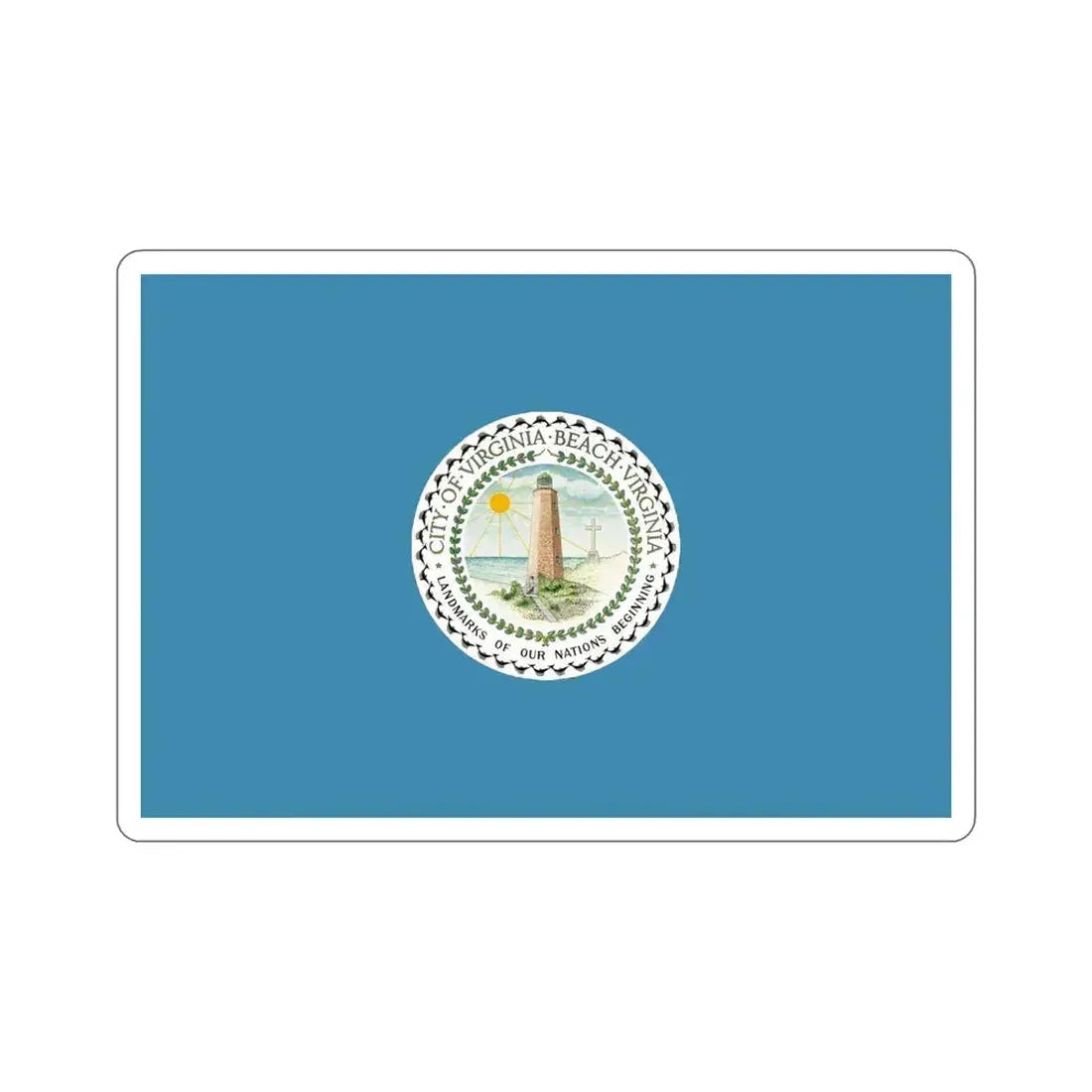 Flag of Virginia Beach Virginia USA STICKER Vinyl Die-Cut Decal 6 Inch - The Sticker Space
