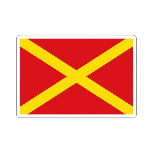 Flag of Virton (Belgium) STICKER Vinyl Kiss-Cut Decal 2 Inch White - The Sticker Space