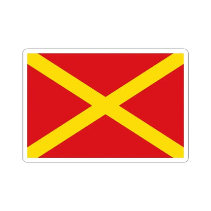 Flag of Virton (Belgium) STICKER Vinyl Kiss-Cut Decal 3 Inch White - The Sticker Space