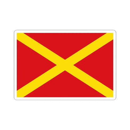 Flag of Virton (Belgium) STICKER Vinyl Kiss-Cut Decal 4 Inch White - The Sticker Space