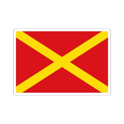 Flag of Virton (Belgium) STICKER Vinyl Kiss-Cut Decal 6 Inch White - The Sticker Space