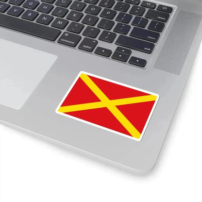 Flag of Virton (Belgium) STICKER Vinyl Kiss-Cut Decal - The Sticker Space